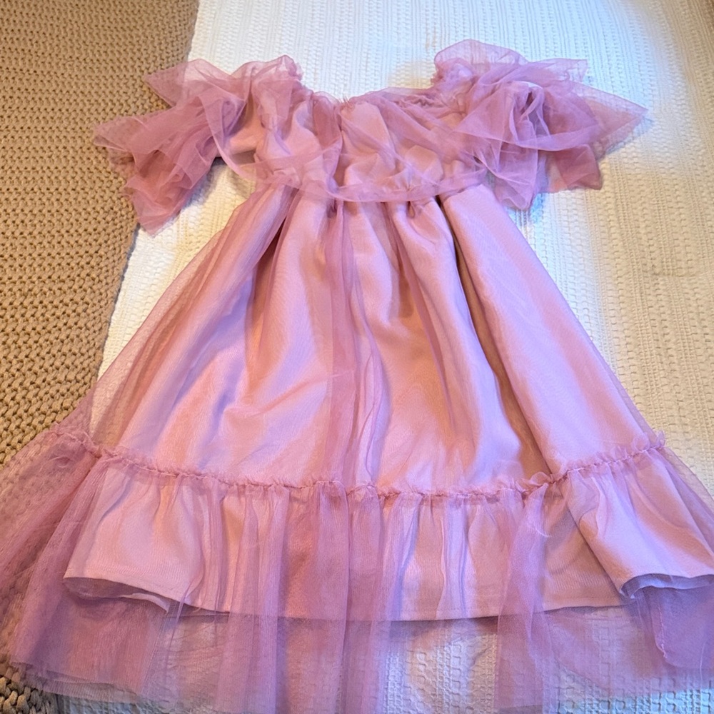 Mango Kids Dress in Soft Pink